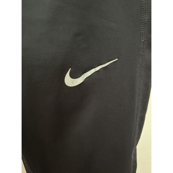 Nike Dri Fit Women's Pull On Black Running Pants Reflective Logo Size XS - Picture 5 of 6